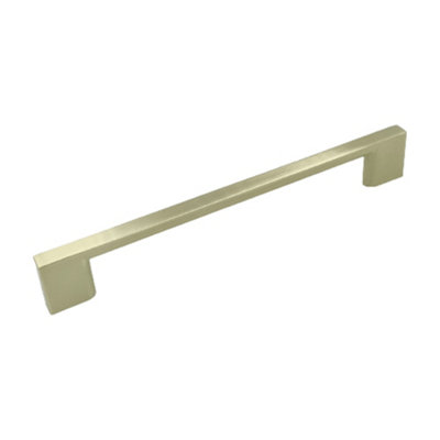 B&Q Brushed Brass Effect Anodised Zinc Alloy Straight Bar Pull Handle (L)138Mm