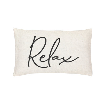 Gallery™ Cream & Black Relax Indoor Cushion, (L)30Cm X (W)50Cm