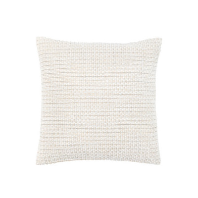 Gallery™ Cream Textured Chenille Effect Indoor Cushion, (L)50Cm X (W)50Cm