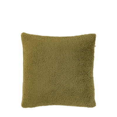 Gallery™ Olive Teddy Woven Effect Indoor Cushion (L)43Cm (W)43Cm