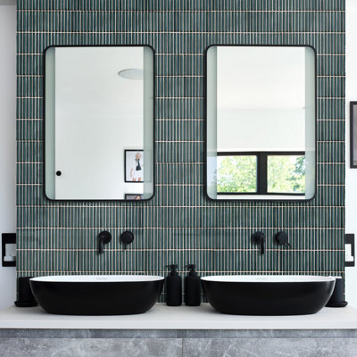Ca’pietra Linear Aegean Dusk Gloss Metallic Effect Porcelain Indoor Wall Tile, (L)295Mm (W)284Mm