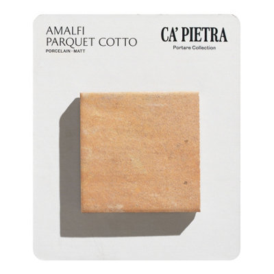 Ca’pietra Amalfi Cotto Tan Matt Terracotta Effect Porcelain Indoor Wall & Floor Tile Card Mounted Sample