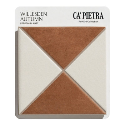 Ca’pietra Willesden Autumn Brown & Green Matt Porcelain Indoor Wall & Floor Tile Card Mounted Sample