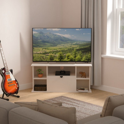 B&Q Varese Matt Kashmir Corner Tv Unit With 2 Shelves & 1 Drawers, (H)51Cm X (W)112Cm X (D)51.5Cm