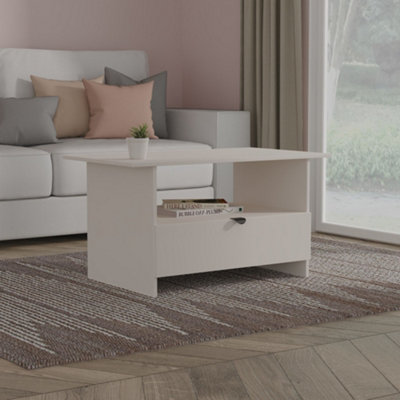 B&Q Kashmir Varese Matt 1 Drawer Non-Extendable Coffee Table (H)495Mm (W)930Mm (D)530Mm