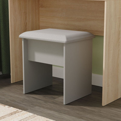 B&Q Rovigo Dusk Grey Dressing Table Stool