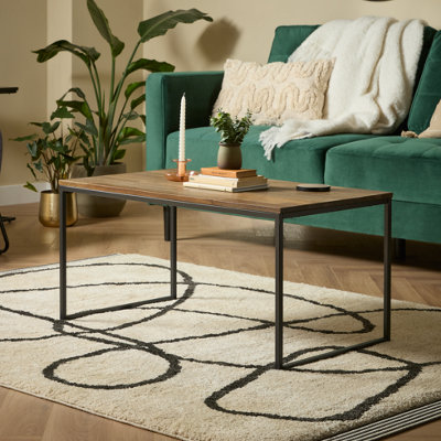 B&Q Atico Dark Stained Wood Effect Coffee Table (H)45Cm (W)50Cm