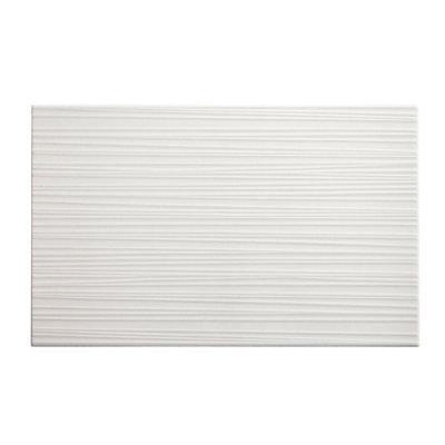 Colours Salerna White Gloss Linear Embossed Porcelain Indoor Wall Tile Sample