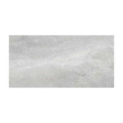 B&Q Perla Grey Matt Stone Effect Ceramic Indoor Wall & Floor Tile Sample