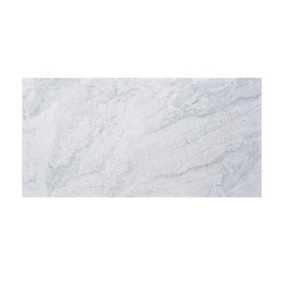 B&Q Haver Light Grey Matt Travertine Effect Ceramic Indoor Wall & Floor Tile Sample
