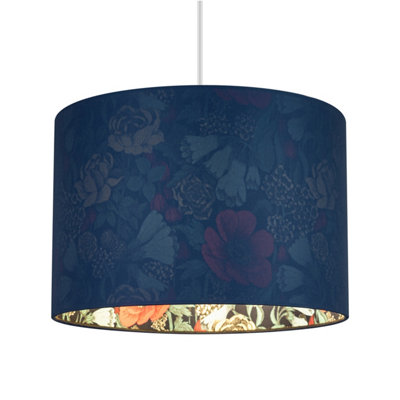 B&Q Multicoloured Floral Drum Lamp Shade (D)30Cm