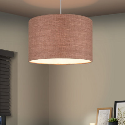 B&Q Aspen Orange Elegant Round Lamp Shade (D)30Cm