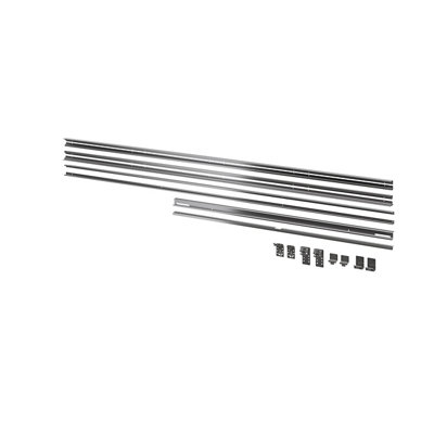 Goodhome Atomia Satin Silver Effect Sliding Wardrobe Door Track Set (L)2250Mm (W)1500Mm