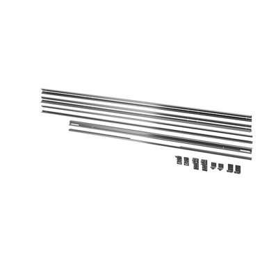 Goodhome Atomia Satin Silver Effect Sliding Wardrobe Door Track Set (L)2250Mm (W)2000Mm