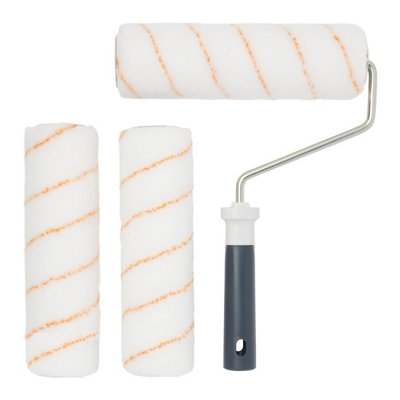 Goodhome Medium Pile Fixed Roller Frame & Sleeve, (L)230Mm, 4 Piece Pack