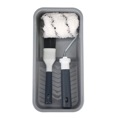 Goodhome Microfibre Extra Long Pile Roller Kit, 4 Pieces
