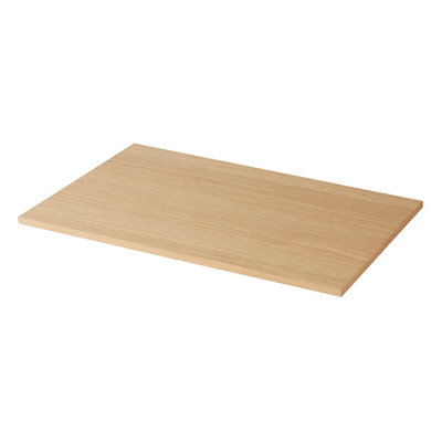 Goodhome Avela Matt Oak Veneer Square Edge Chipboard Worktop (T) 1.8Cm X (L) 80Cm X (W) 45.1Cm