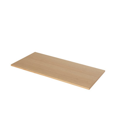 Goodhome Avela Matt Oak Veneer Square Edge Chipboard Worktop (T) 1.8Cm X (L) 100Cm X (W) 45.1Cm