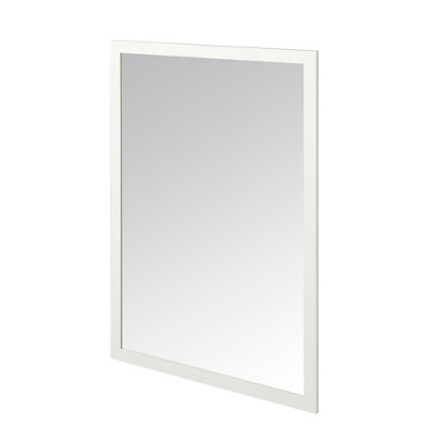 Goodhome Perma White Rectangular Wall-Mounted Bathroom Mirror (H)70Cm (W)100Cm