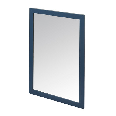 Goodhome Perma Blue Rectangular Wall-Mounted Bathroom Mirror (H)70Cm (W)50Cm