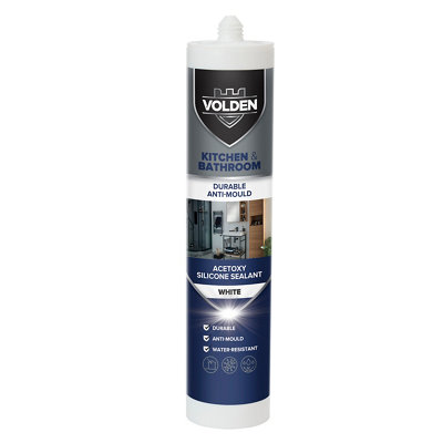 Volden White Silicone-Based Bathroom & Kitchen Cartridge Sealant, 280Ml