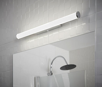 Goodhome Yucata Modern Chrome Effect Bathroom Wired Wall Light