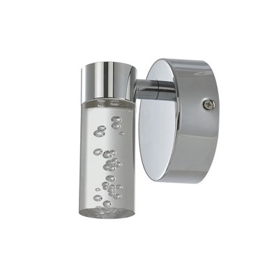 Goodhome Myvat Silver Chrome Effect Wired Wall Light