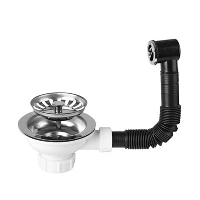 Flomasta Silver Sink Waste Kit, (Dia)113.5Mm