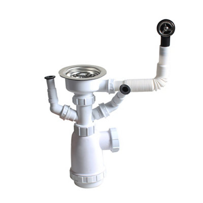 Flomasta Standard Bottle Sink Trap With Adjustable Height (Dia)114Mm
