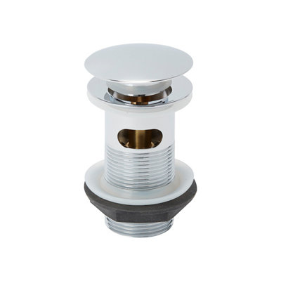 Flomasta Chrome Effect Brass 80Mm Sprung Slotted Waste (Dia)46Mm