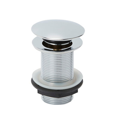 Flomasta Silver Brass 78Mm Sprung Unslotted Waste (Dia)66Mm
