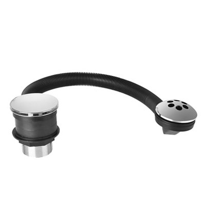 Flomasta Silver Brass 77Mm Sprung Unslotted Waste (Dia)52Mm