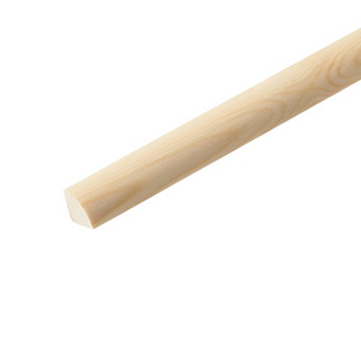 B&Q Unfinished Natural Pine Ovolo Moulding (L)2400Mm (W)23Mm (T)23Mm