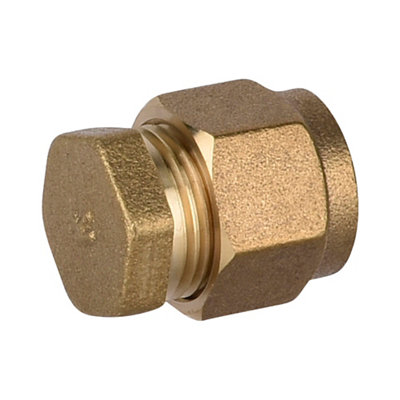 Flomasta Stop End Brass Round Compression (Dia)12Mm