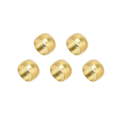 Flomasta Brass Compression Olive (Dia)10Mm, Pack Of 5