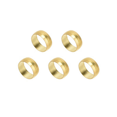 Flomasta Brass Compression Olive (Dia)15Mm, Pack Of 5