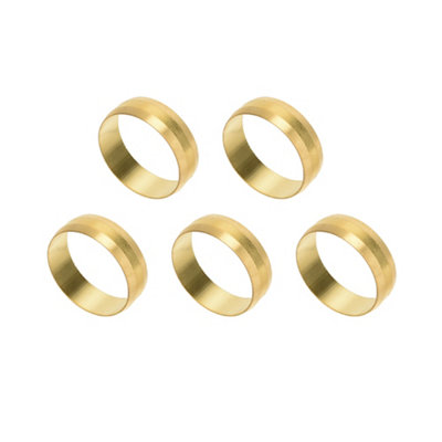Flomasta Brass Compression Olive (Dia)22Mm, Pack Of 5