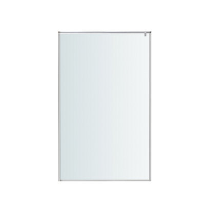 Goodhome Ezili Clear Toughened Safety Glass Minimal Frame Walk-In Wet Room Glass Screen (H)195Cm (W)119Cm