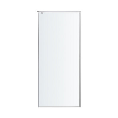 Goodhome Ezili Silver Effect Clear Glass Fixed Side Shower Panel (H)195Cm (W)80Cm