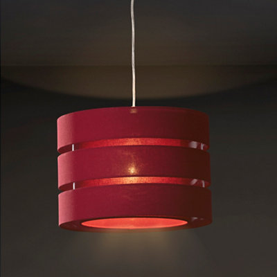 B&Q Trio Crimson Red Light Shade (D)35Cm