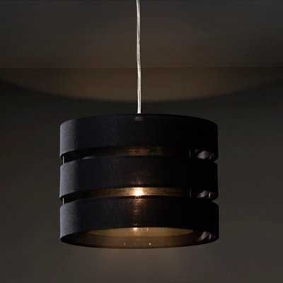 B&Q Trio Midnight Blue Pendant Cylinder Light Shade (D)35Cm
