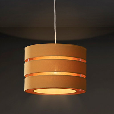 B&Q Trio Mustard Yellow Pendant Cylinder Light Shade (D)35Cm