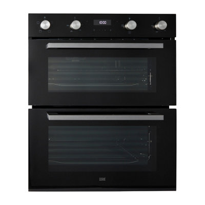 Cooke & Lewis Clbudo89 Built-In Double Oven - Mirrored Black