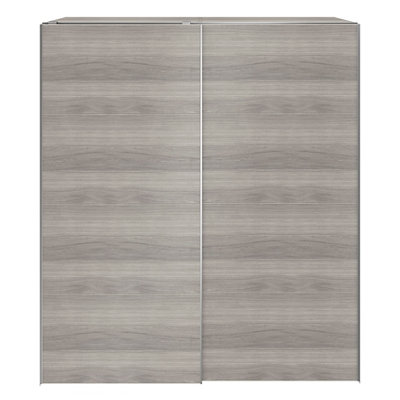 Goodhome Atomia Matt Grey Oak Effect Particle Board Wardrobe (H)2250Mm (W)2000Mm (D)655Mm
