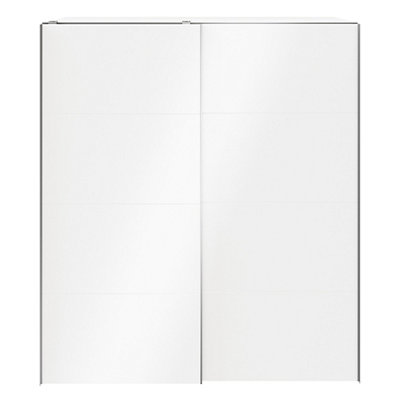Goodhome Atomia White Particle Board Gloss Sliding Wardrobe (H)2250Mm (W)2000Mm (D)655Mm