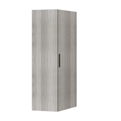 Goodhome Atomia Freestanding Matt Grey Oak Effect Particle Board Wardrobe (H)2250Mm (W)1300Mm (D)580Mm