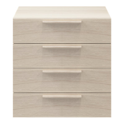 Goodhome Atomia Freestanding Matt Oak Effect 4 Drawer Chest Of Drawers (H)750Mm (W)750Mm (D)450Mm