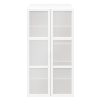 Goodhome Atomia Freestanding White Particle Board Mirrored Wardrobe (H)1875Mm (W)1000Mm (D)580Mm