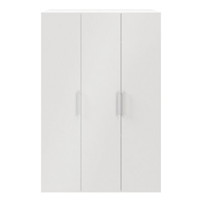 Goodhome Atomia Freestanding Matt White Chipboard Wardrobe (H)2250Mm (W)1500Mm (D)580Mm