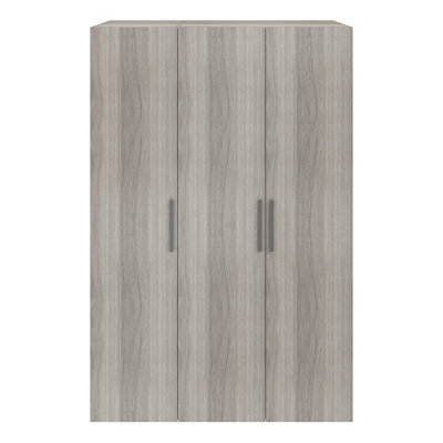 Goodhome Atomia Freestanding Matt Grey Oak Effect Chipboard Wardrobe (H)2250Mm (W)1000Mm (D)580Mm